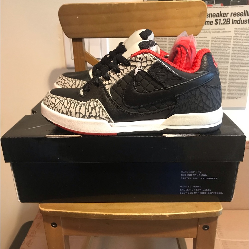 Nike SB P-Rod 2 Zoom Black Cement Mens size 6.5
